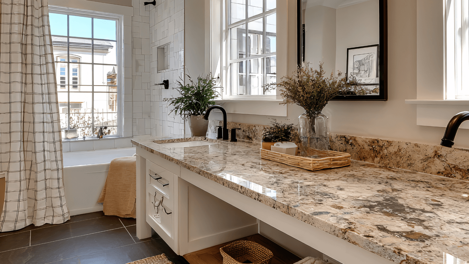 Elegant bathroom features